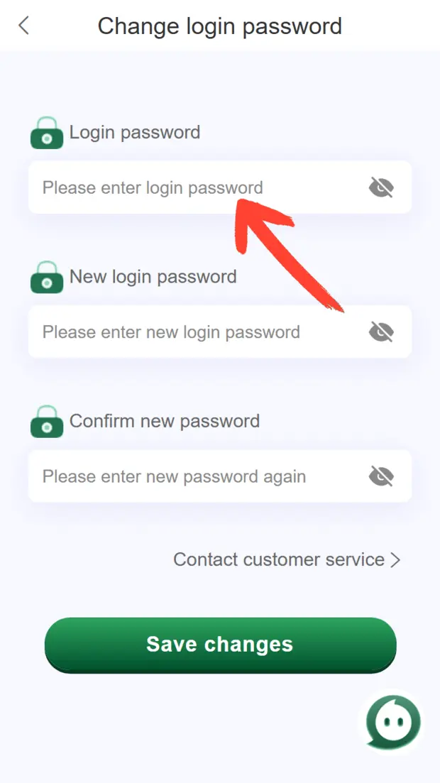 BG678 Game password change security form