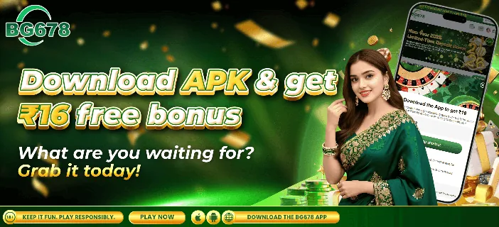 BG678 Game App download promotional banner with APK reward message