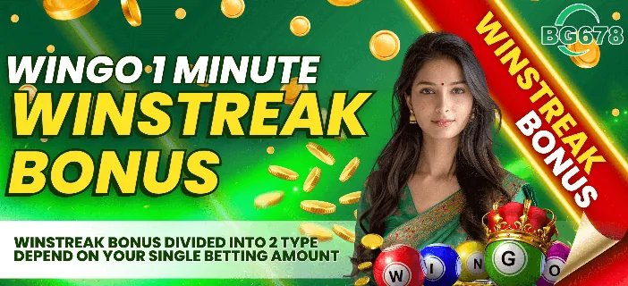BG678 Game Wingo win streak bonus promotional banner